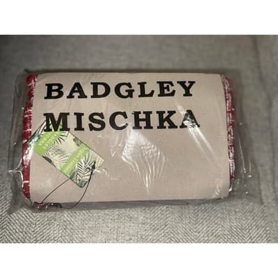 NWT Badgley Mischka Red Tweed Messenger Bag with Silver Cain - Thumbnail 4