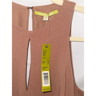 Gianni Bini Camel Sleeveless Keyhole Mini Dress XS - Thumbnail 2