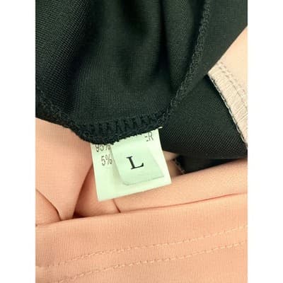 Colorblock One Shoulder Mini Dress Pink Black Asymmetrical Bodycon Party L - Thumbnail 6