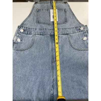 WeWoreWhat Denim Overalls Light Wash - Size XS - NWT $198 Retail - Thumbnail 4