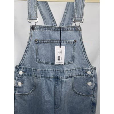 WeWoreWhat Denim Overalls Light Wash - Size XS - NWT $198 Retail - Image 1