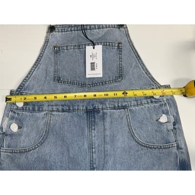 WeWoreWhat Denim Overalls Light Wash - Size XS - NWT $198 Retail - Thumbnail 5