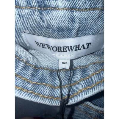 WeWoreWhat Denim Overalls Light Wash - Size XS - NWT $198 Retail - Thumbnail 6