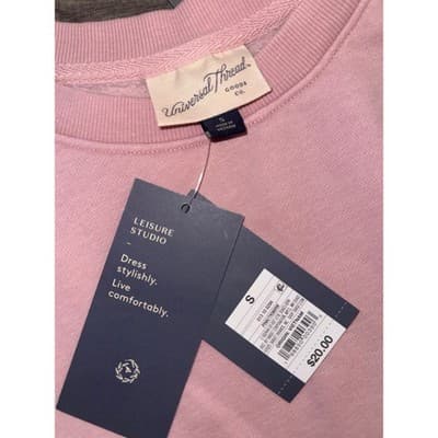 NWT! Universal Thread Light Pink Fleece Pullover - Size S - Thumbnail 3