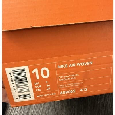 VINTAGE NIKE 2002 AIR WOVEN 421 NAVY WHITE - SIZE 10 Men - NEVER WORN - Thumbnail 6