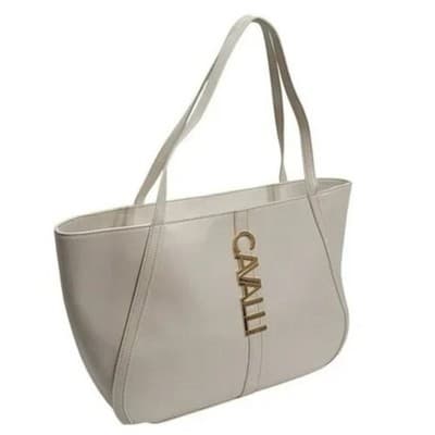 Cavalli Class by Roberto Cavalli Tote Bag - White Asparagus - NWT - Thumbnail 2