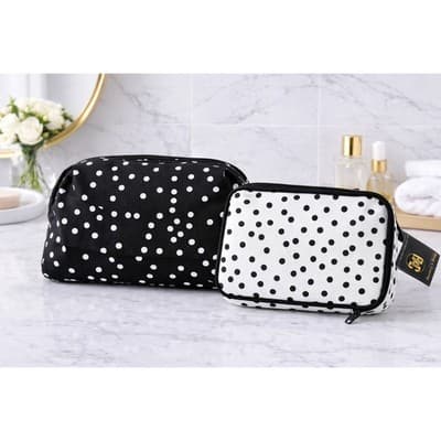 Bag & Carry/Bang & Carsen Polka Dot Travel Set –Cosmetic Bag + Jewelry Organizer - Image 1