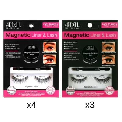 Ardell Magnetic Lash Bundle 20 Sets – Wispies, Demi, Megahold, Liner & Lash –New - Thumbnail 3