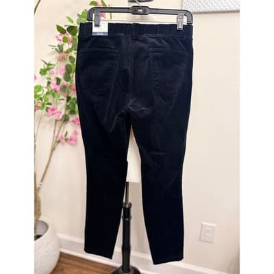 Talbots Black Pull-On Jeggings Size 6 Corduroy Stretch Slim Fit Pants - Thumbnail 3