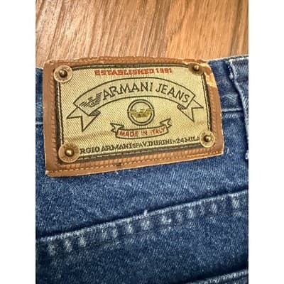 Vintage Armani Jeans Italy High Rise Tapered Denim Mom Jeans Size 29 - Thumbnail 8