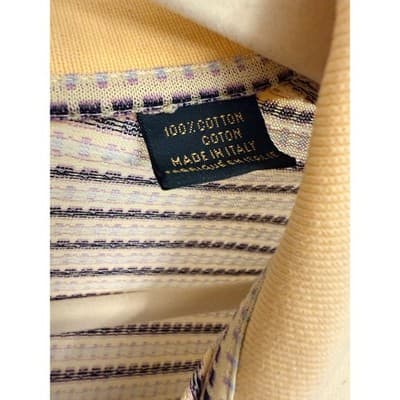 Vintage Bobby Jones Collection Polo Shirt Size Large Yellow Striped Golf Cotton - Thumbnail 5