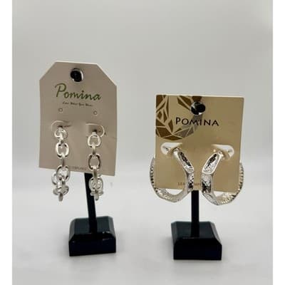 10 Pcs - Pomina Silver Jewelry Bundle – Necklaces, Earrings, Bracelets - Thumbnail 8