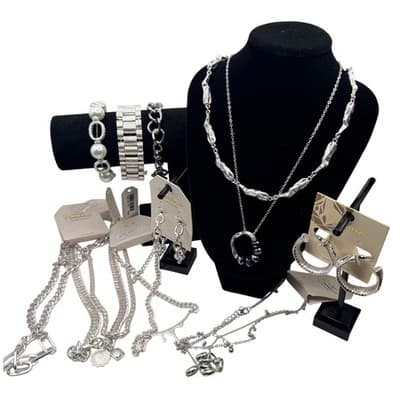 10 Pcs - Pomina Silver Jewelry Bundle – Necklaces, Earrings, Bracelets - Thumbnail 10