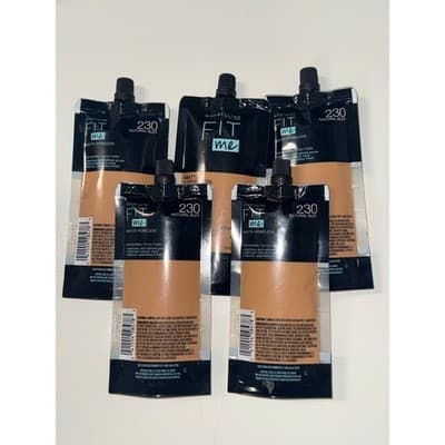 5 PACK Maybelline New York Fit Me Matte Poreless Pouch Format 230 NATURAL BUFF - Thumbnail 2