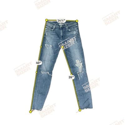 AGOLDE Distressed Skinny Jeans Size 28 High Rise Raw Hem Ripped Denim - Thumbnail 5