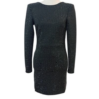 Dress the Population Nathalia Black Silver Sparkle Mini Dress – Size Small - Thumbnail 2