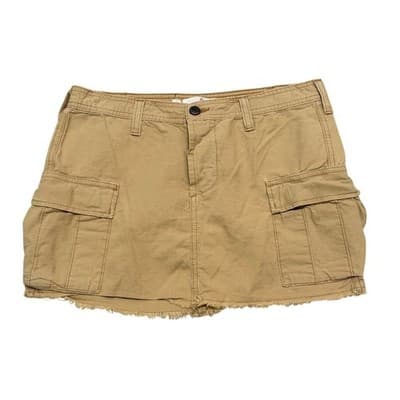 Y2K Tan Cargo Skort Size 4 | Utility Pocket Mini Skirt Shorts Khaki - Image 1