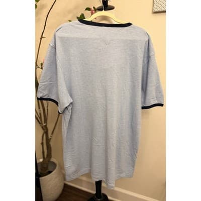 Tommy Hilfiger Men’s T-Shirt XXL Blue Ringer Tee Logo Casual Classic NWT - Thumbnail 3