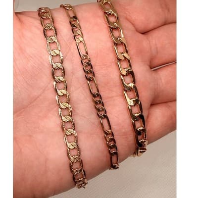 2 Anklet Sets Layered Gold & Silver Chain Butterfly Charm Adjustable NEW - Thumbnail 3