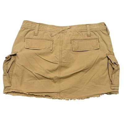 Y2K Tan Cargo Skort Size 4 | Utility Pocket Mini Skirt Shorts Khaki - Thumbnail 2