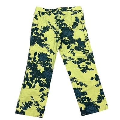 Realities Floral Print Pants Size 8 | Green Retro Y2K Mod Stretch Straight Leg - Thumbnail 2