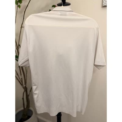 VTG Good Time Knit Polo Shirt White Textured Retro Disco Pocket Men’s Size L/XL - Thumbnail 3