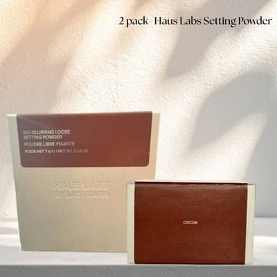 2 Pack Haus Labs By Lady Gaga Bio Blurring Loose Setting Powder - Cocoa - Thumbnail 2