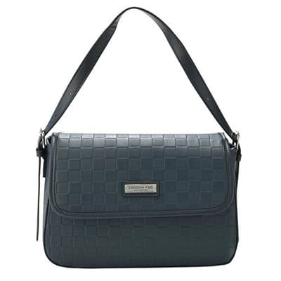 New Black London Fog Houston Flap Over Shoulder Bag Purse - Thumbnail 2