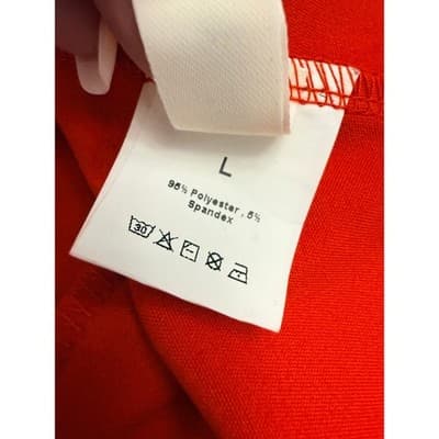 LYANER Red One Shoulder Dress Cape Sleeve Bodycon Mini Dress Large - Thumbnail 7