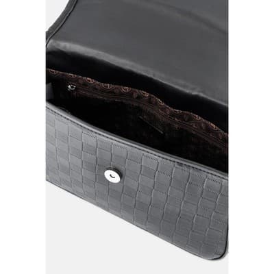 New Black London Fog Houston Flap Over Shoulder Bag Purse - Thumbnail 4