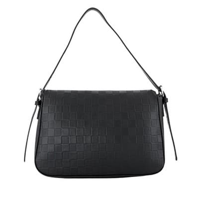New Black London Fog Houston Flap Over Shoulder Bag Purse - Thumbnail 3