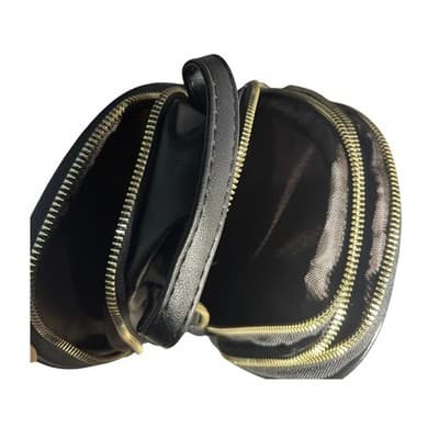 Mini Backpack Crossbody Bag – Artistic Woman Print w/ Colorful “LOVE” Strap - Thumbnail 3