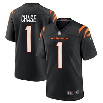Ja'Marr Chase Cincinnati Bengals Nike Game Jersey - Black - Size XL - Image 1