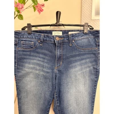 Jessica Simpson Kiss Me Super Skinny Jeans Size 31 Blue Stretch Denim - Thumbnail 3