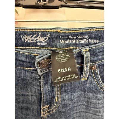 Mossimo Low Rise Skinny Jeans Women’s 6/28 Y2K Dark Wash Stretch Denim - Thumbnail 4