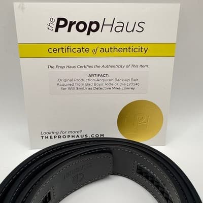 Will Smith Movie Prop From Bad Boys w/ COA - Men’s Black Ratchet Belt - Thumbnail 4