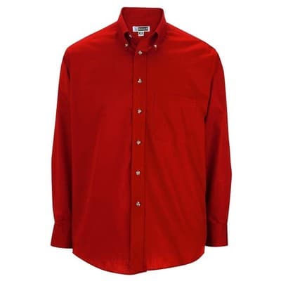 New Edwards Mens Easy Care Long Sleeve Poplin Shirt Style 1280 - Size Small - Image 1