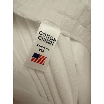 Cotton Citizen Ribbed Knit 2 Piece Set White Crop Top with Maxi Skirt Large - Thumbnail 6