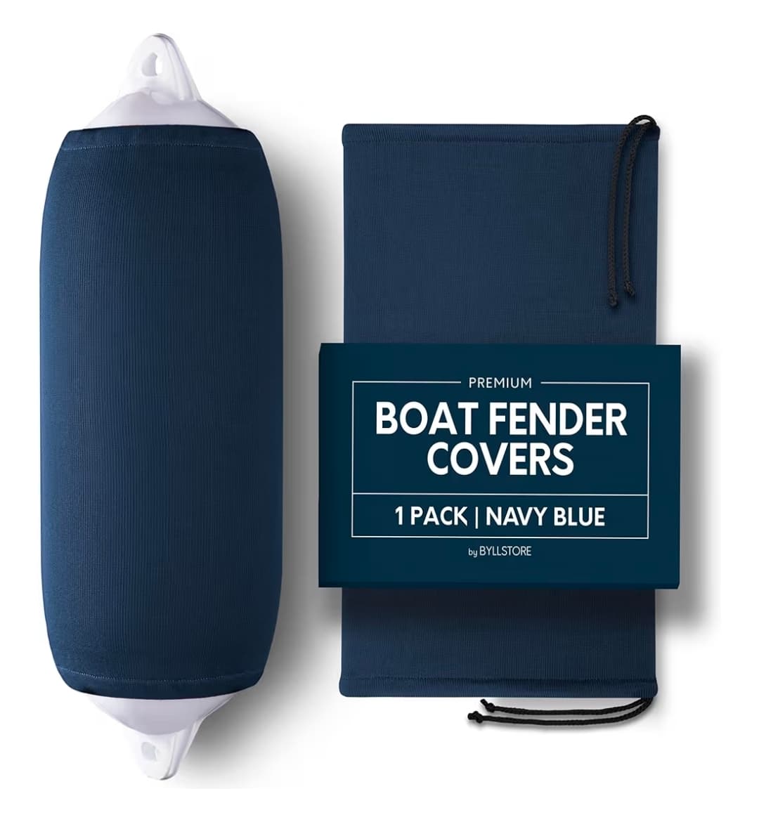1 Pack Byllstore Premium Boat Fender Cover Navy Blue 1 Pack - Image 1