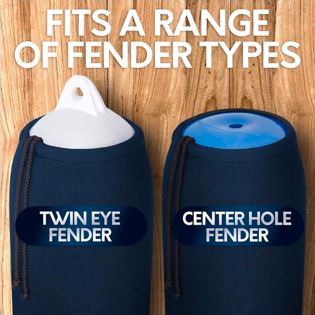 1 Pack Byllstore Premium Boat Fender Cover Navy Blue 1 Pack - Thumbnail 3