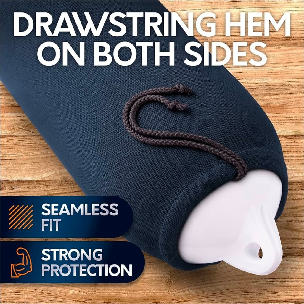 BYLLSTORE Boat Fender Covers 2 Pack Navy Blue Premium Polyester 2 Packs - Thumbnail 8