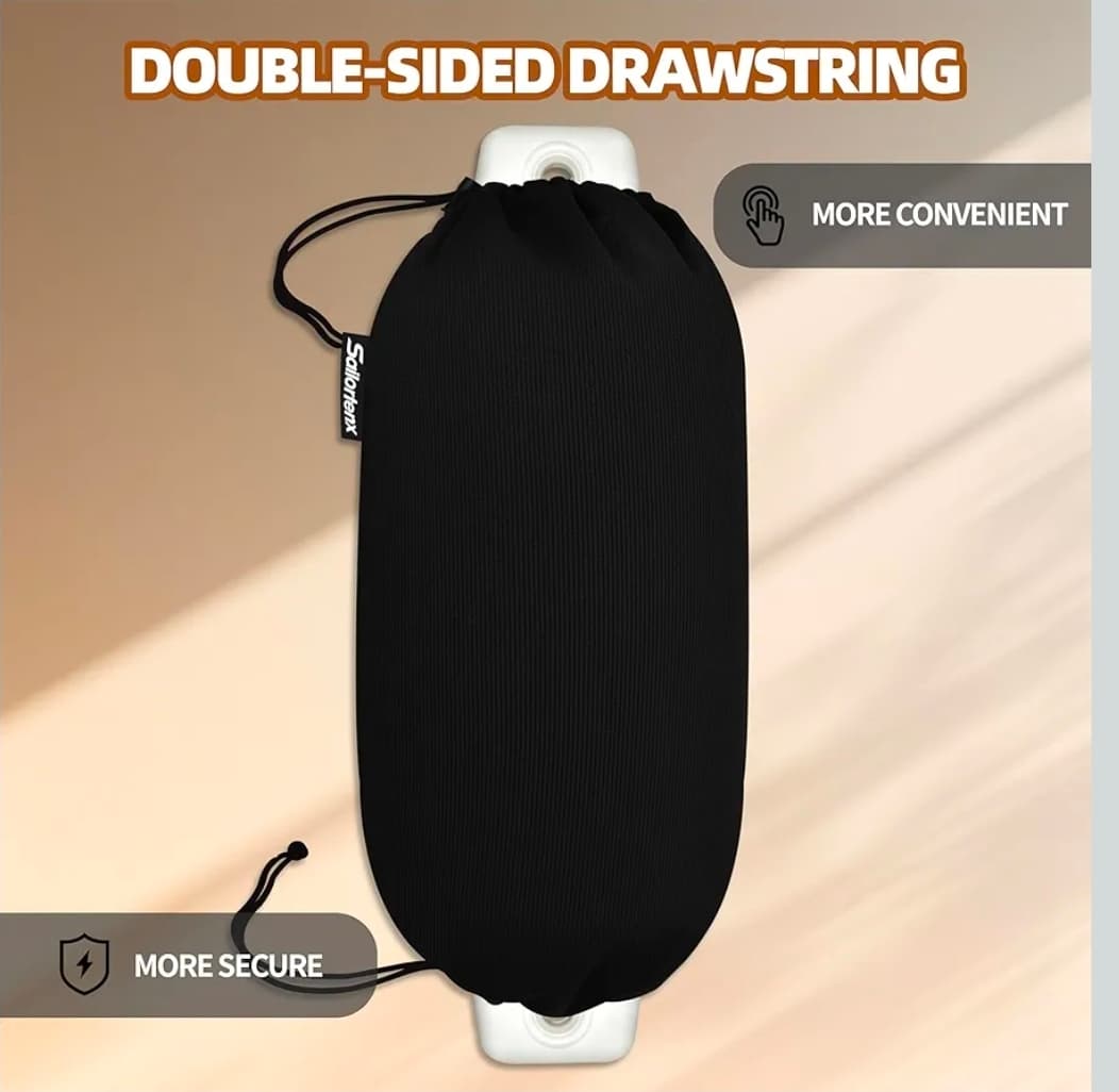 4 Pack Byllstore Navy Blue Boat Fender Covers 4 Pack Premium Polyester - Thumbnail 7