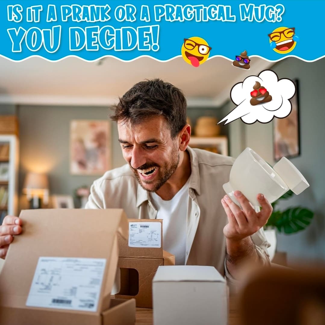 Novelty Toilet Bowl Coffee Mug with Lid 8oz - Thumbnail 6