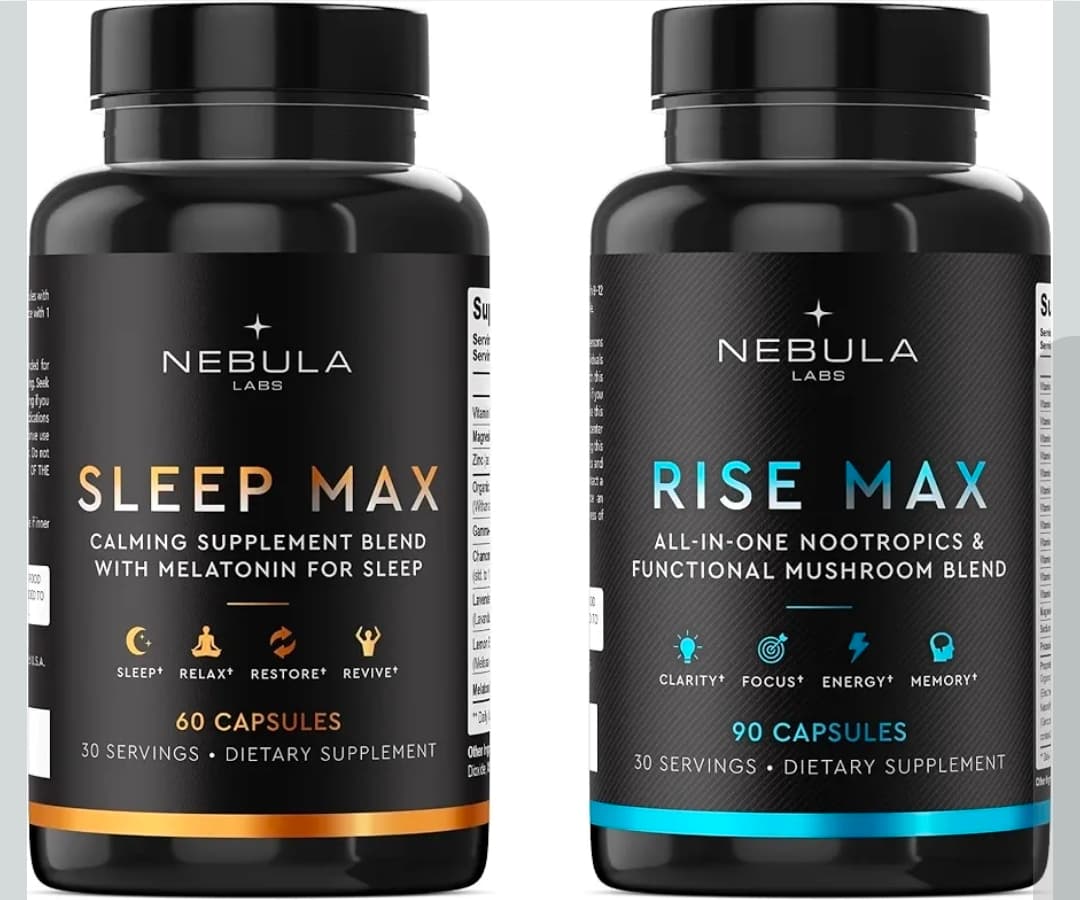 Nebula Labs Sleep Max and Rise Max Supplement Set - Image 1