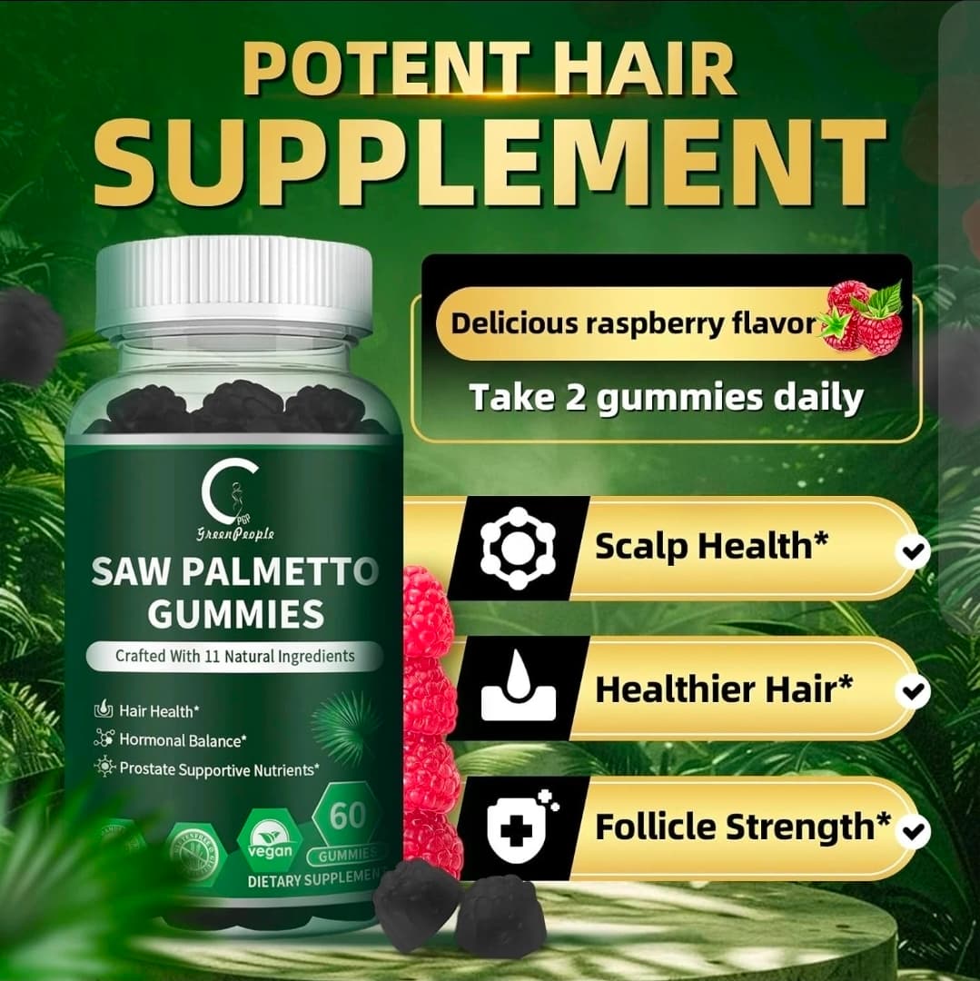 GreenPeople Saw Palmetto Gummies 60 Count Vegan Supplement - Thumbnail 4
