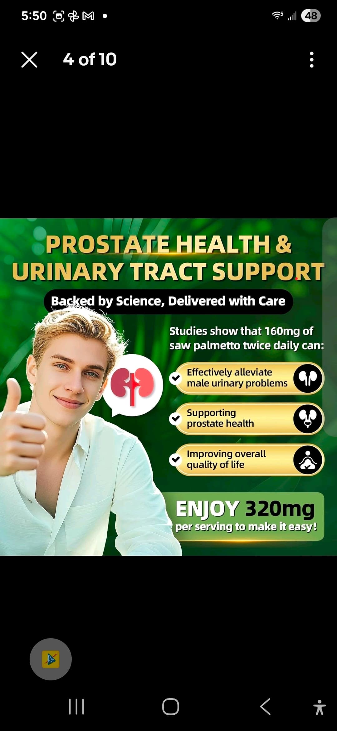 GreenPeople Saw Palmetto Gummies 60 Count Vegan Supplement - Thumbnail 7