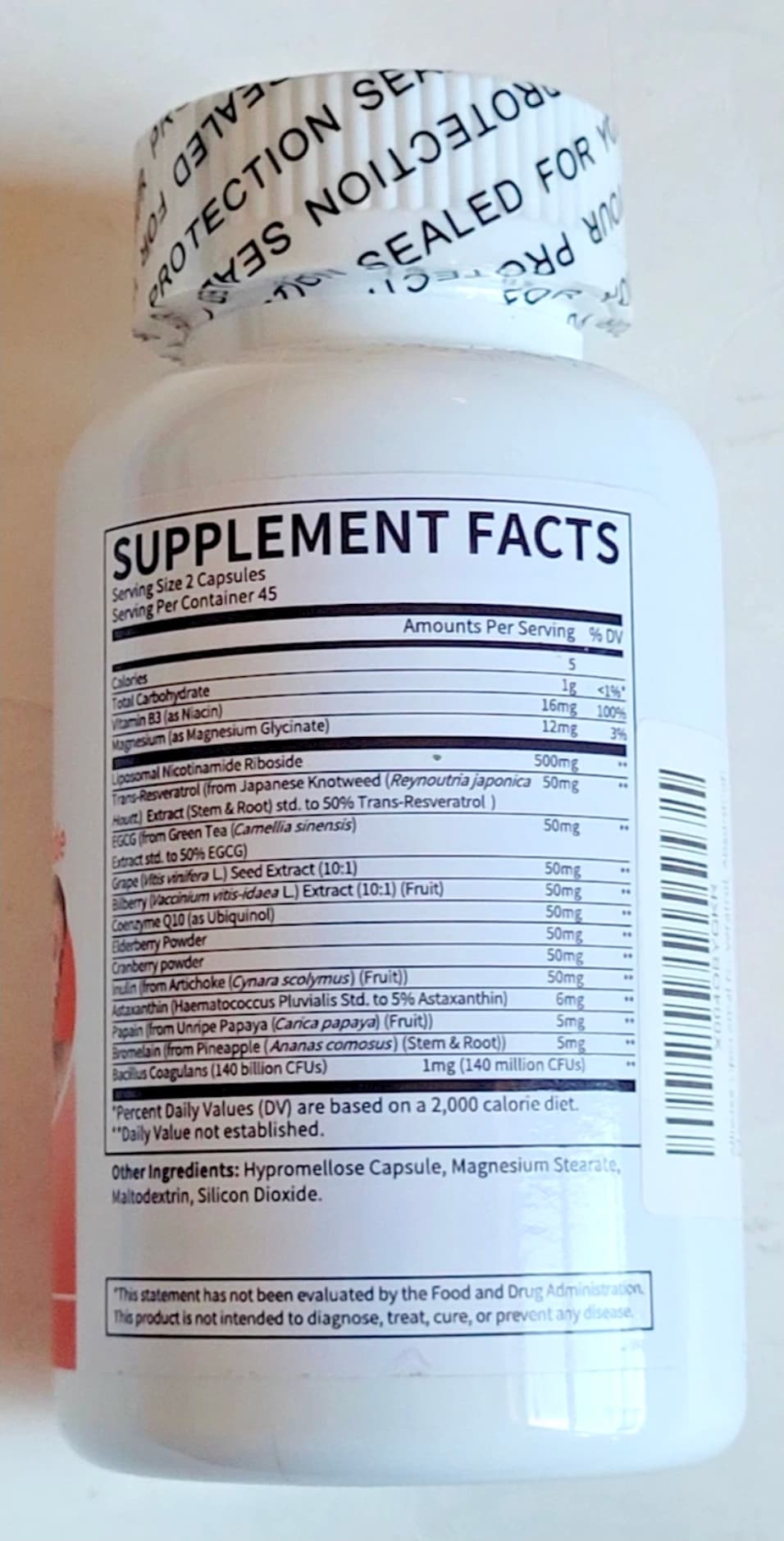 Alliwise NAD+ Nicotinamide Riboside Supplement 90 Capsules - Thumbnail 2