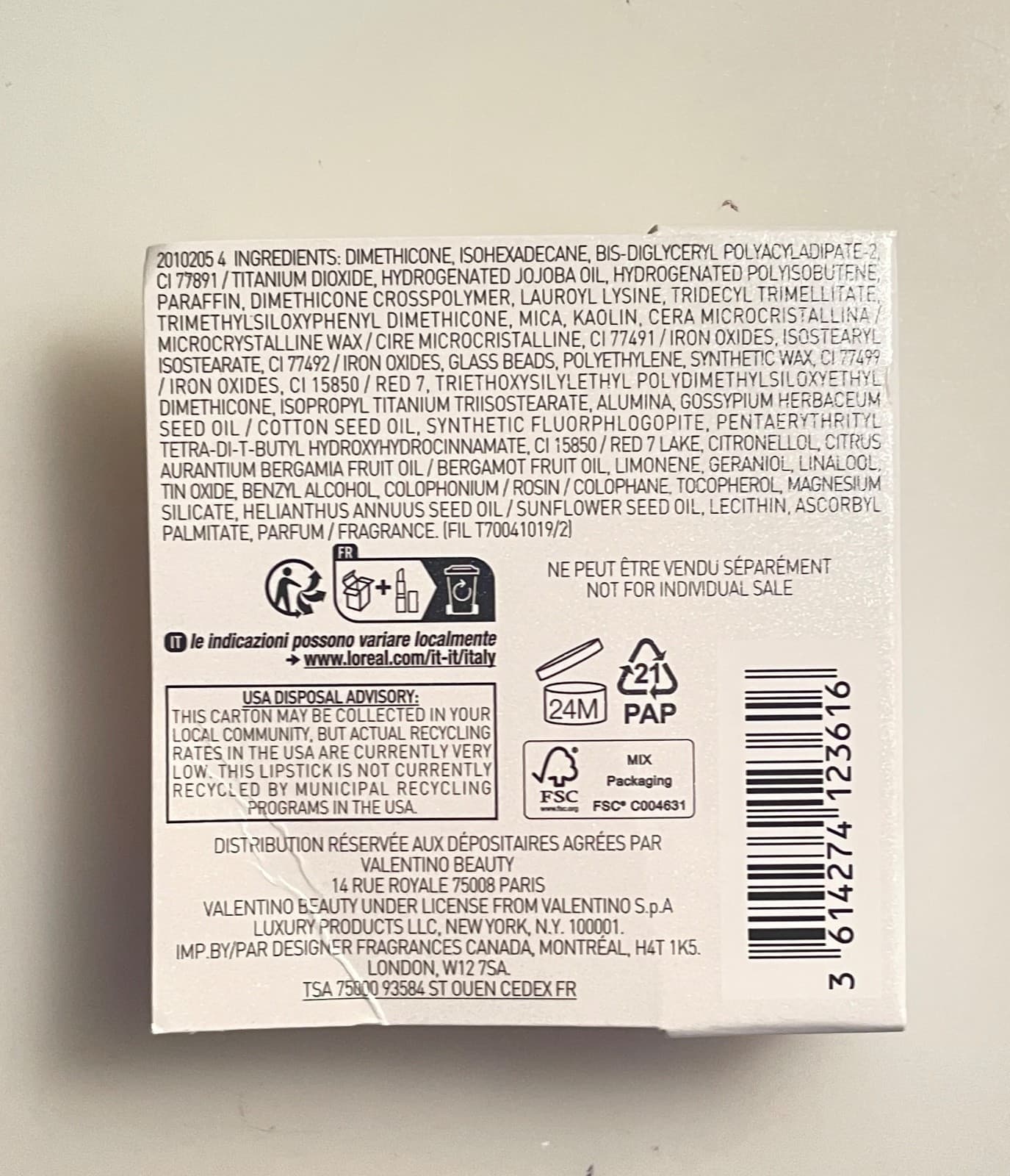 Spike Valentino Matte Lipstick - Couture -  0.03 Oz 134R - Thumbnail 4