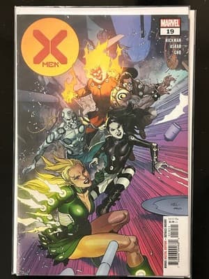 Marvel X-Men #19 Comic Book Hickman Asrar Gho Bagged Boarded Cover Art - Image 1