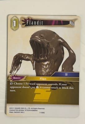 Final Fantasy TCG Flandit Flan Monster Card Final Fantasy XIII-2 5-088C 2011 - Image 1